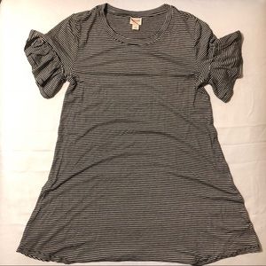 Stripped T-shirt Dress